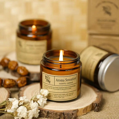 Smokeless Aromatherapy Soy Candle | Clean-Burning Essential Oil Candle | Natural Relaxation Scented Candle | Eco-Friendly Gift by vitaAsana