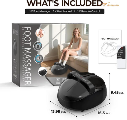 Shiatsu Foot Massager Machine | Foot Massager with Heat and Air Compression | Electric Foot Massage Device