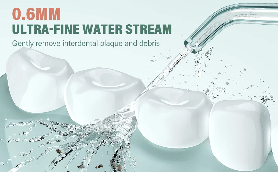 Cordless Water Flosser for Teeth 280ml | 4 Modes, 6 Jets, USB Rechargeable Oral Irrigator | Portable Dental Cleaner for Travel & Home Use