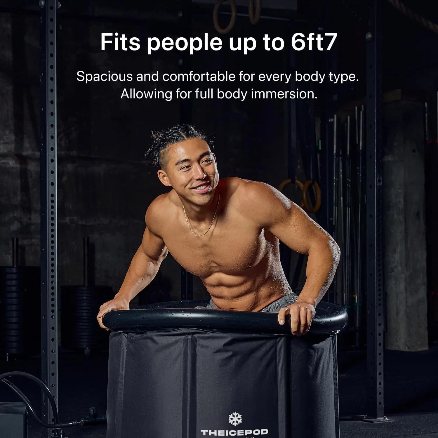 Portable Ice Bath Tub with Cover and Side Drain, 84 Gal