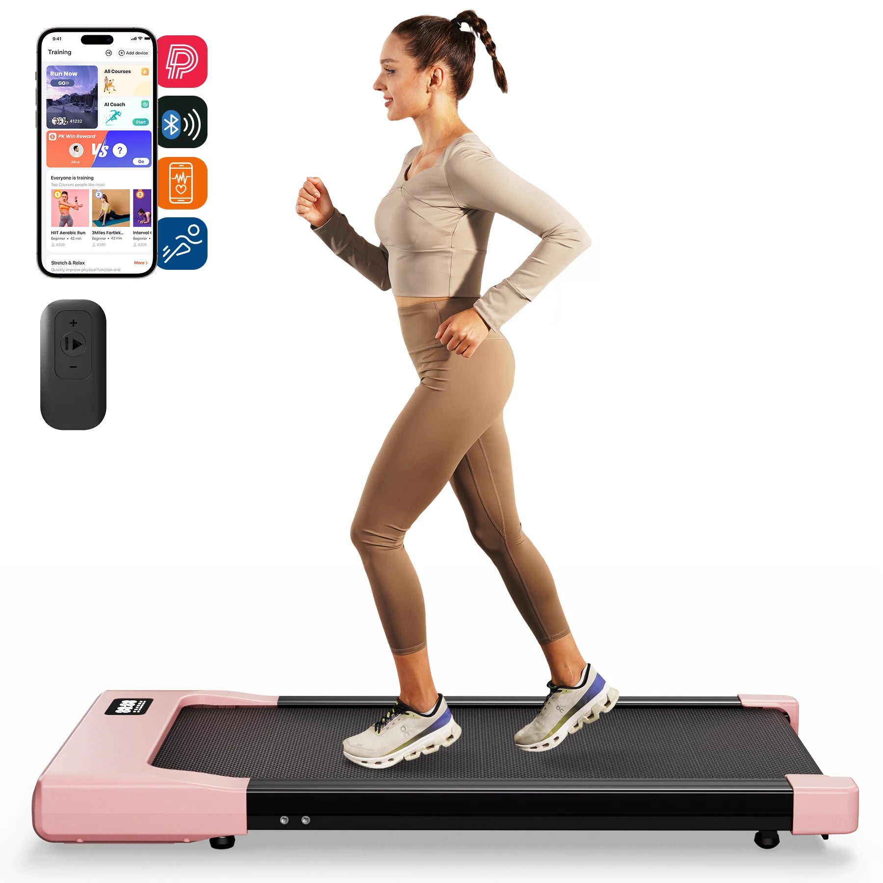 Walking Pad Under Desk Treadmill 2-in-1 | 2.5HP Portable Folding Walking Machine with Remote Control, LED Display & Quiet Motor for Home Office