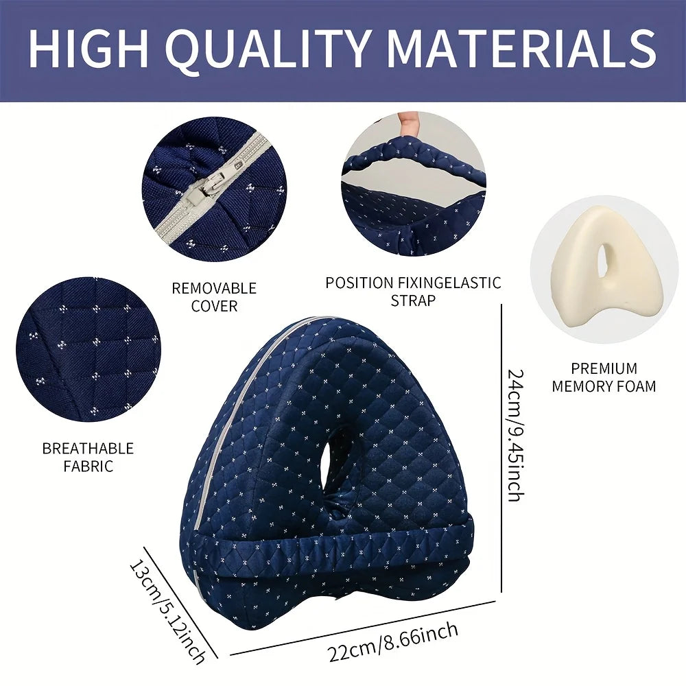 Memory Foam Knee Pillow | Side Sleeper Leg Support for Hip, Back & Sciatica Relief