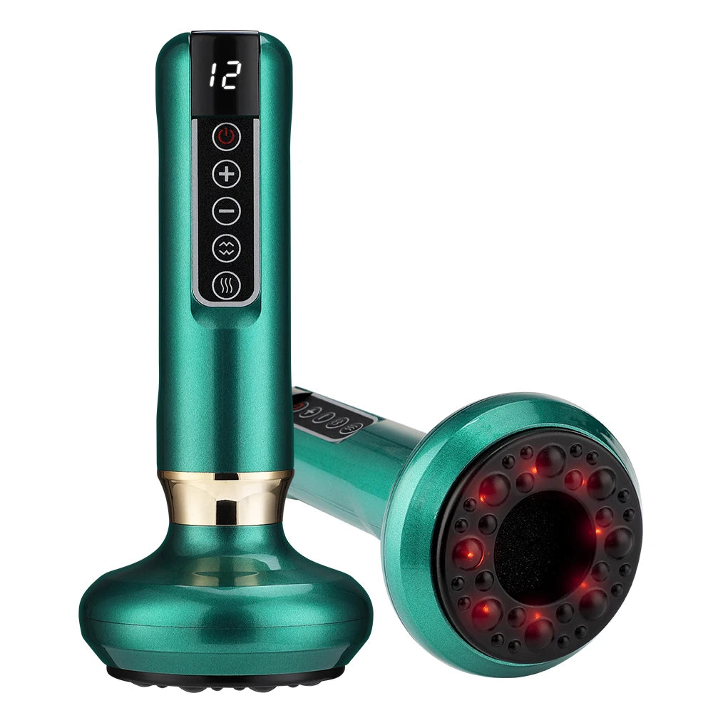 Electric Cupping Device – 12-Level Suction, 113–122 °F Infrared Heat, Massage & Scraping, USB-C Rechargeable, Wireless