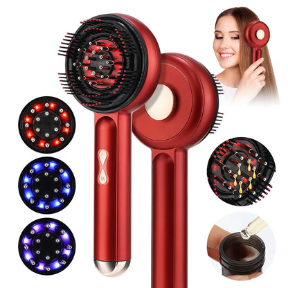 Laser Scalp Massager | Red Light + EMS + Oil Applicator | USB Rechargeable | Hair Regrowth Comb