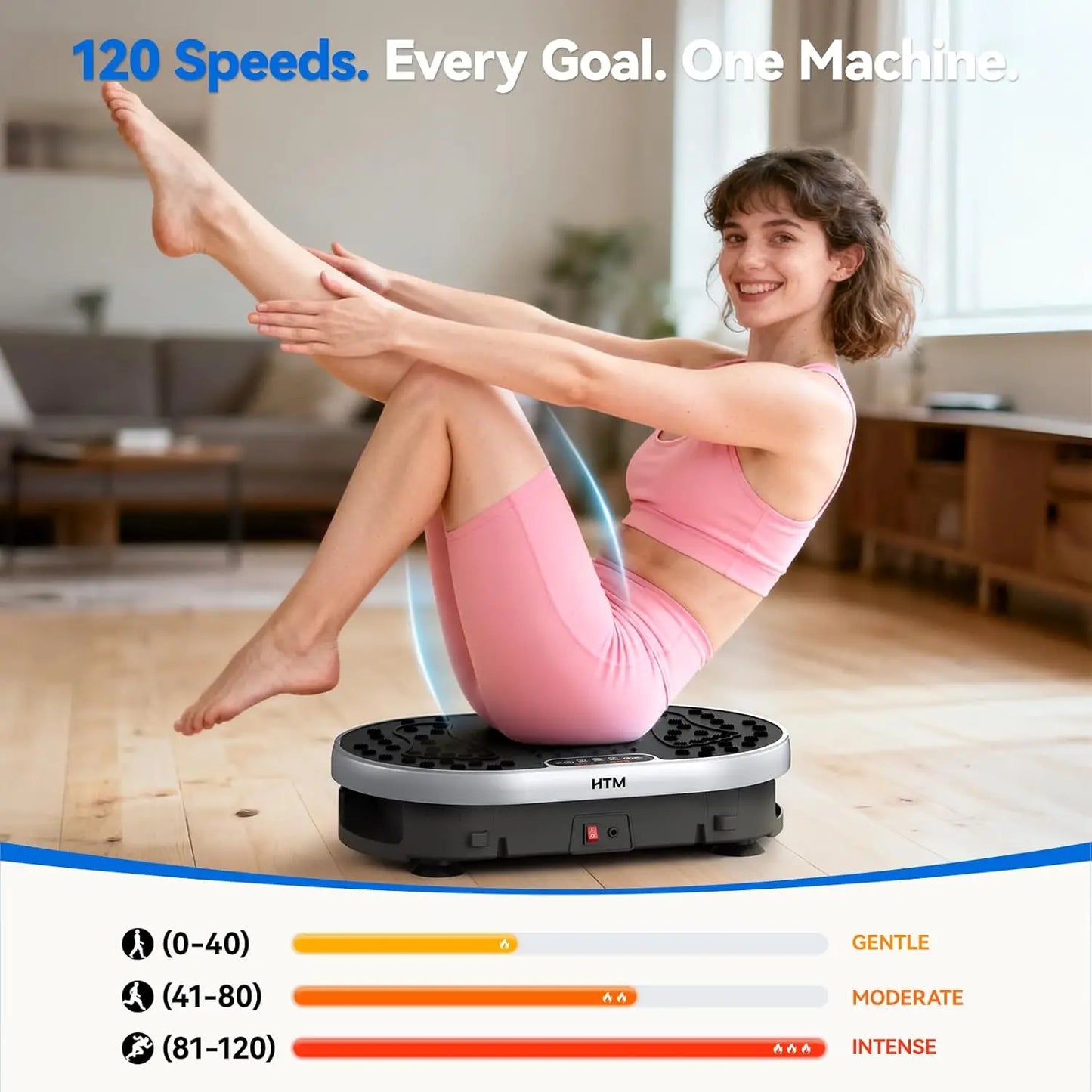 Vibration Plate Exercise Machine – 120 Speeds, 9 Programs