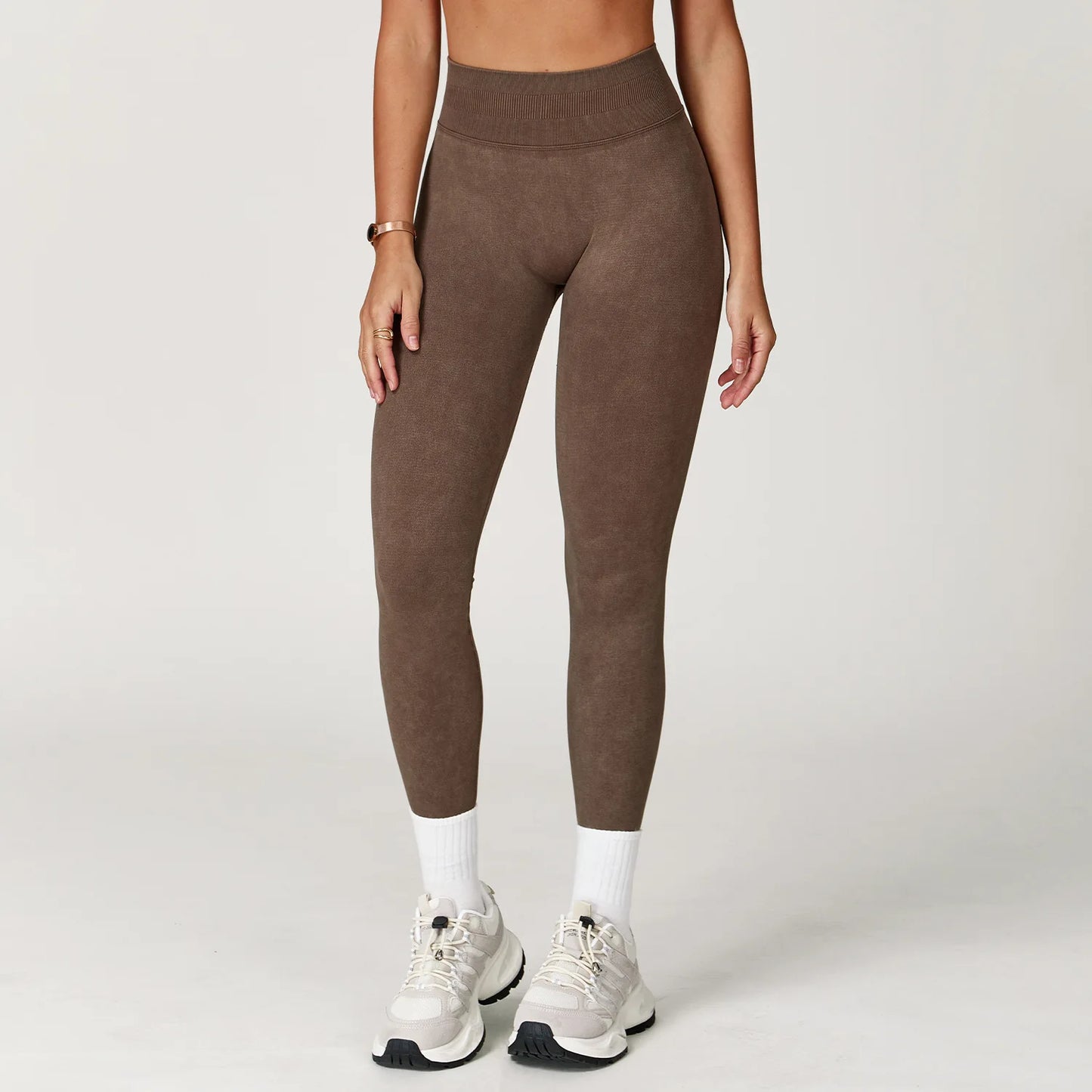 Seamless Yoga Leggings for Women | High Waisted Ribbed Workout Leggings with Stretch Compression Fit