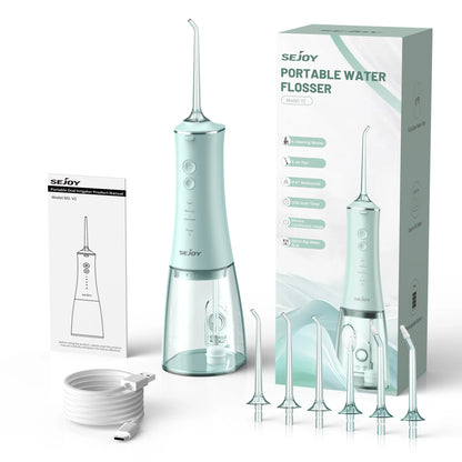 Cordless Water Flosser for Teeth 280ml | 4 Modes, 6 Jets, USB Rechargeable Oral Irrigator | Portable Dental Cleaner for Travel & Home Use