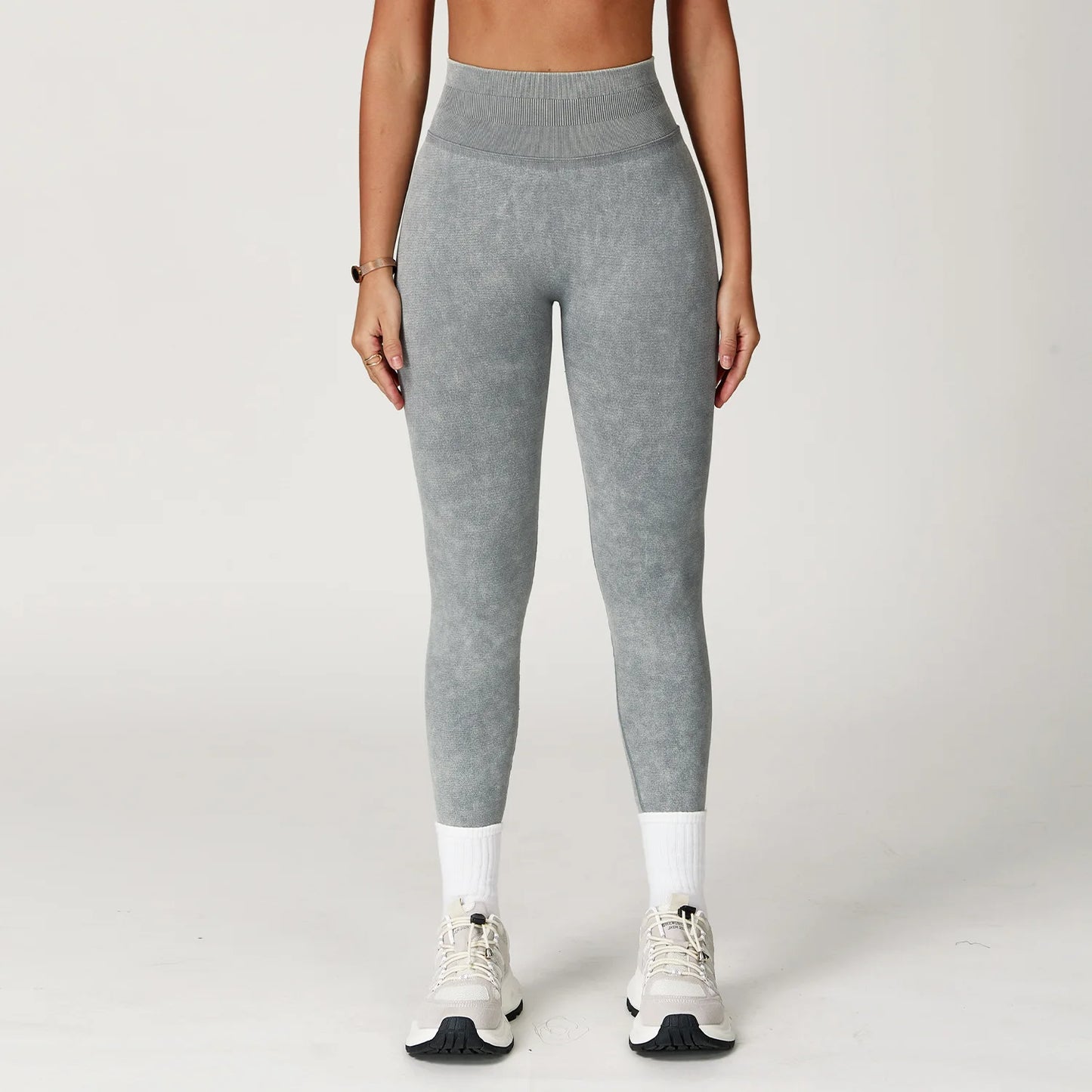 Seamless Yoga Leggings for Women | High Waisted Ribbed Workout Leggings with Stretch Compression Fit