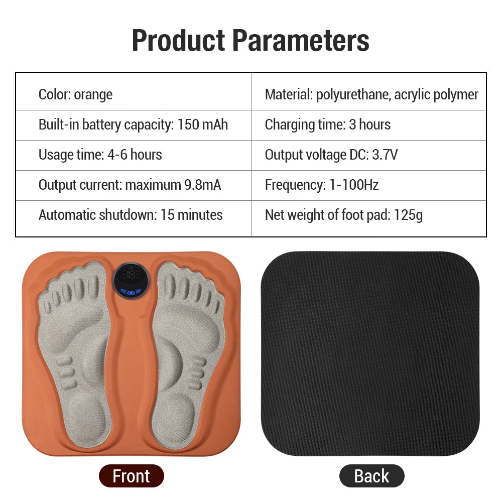 EMS Foot Massager Mat with Remote | Electric Foot Stimulator Pad, 8 Modes, 29 Intensity Levels, Circulation & Muscle Relaxation Device