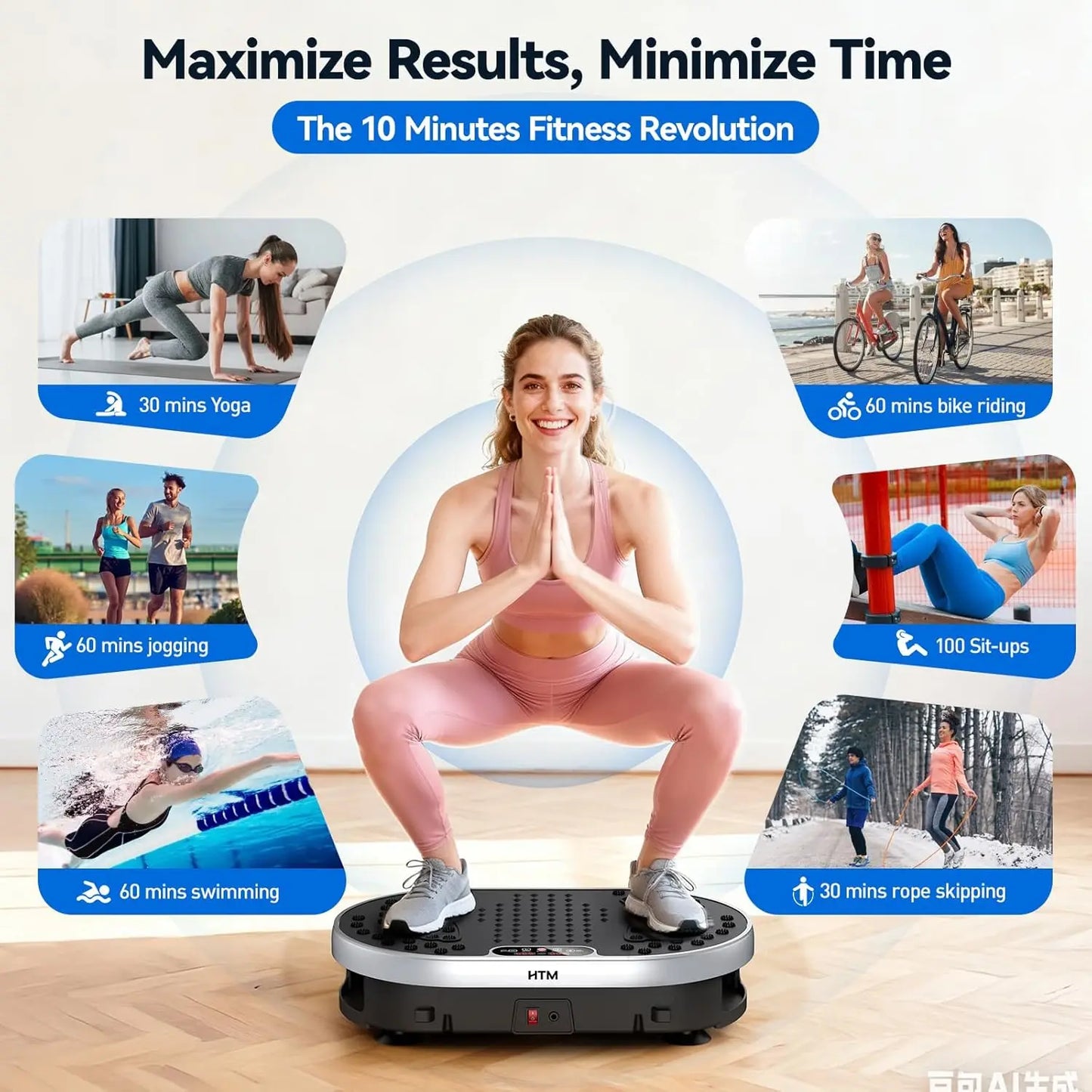 Vibration Plate Exercise Machine – 120 Speeds, 9 Programs