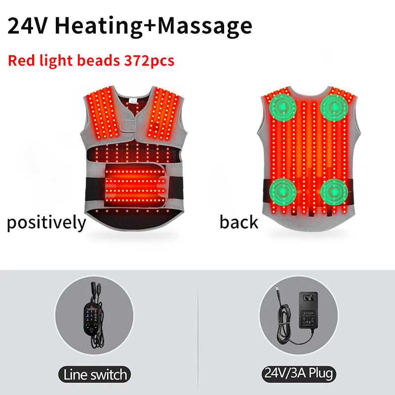 Heated Back and Shoulder Wrap | Electric Heating Pad for Back and Waist | Wearable Heat Therapy Wrap