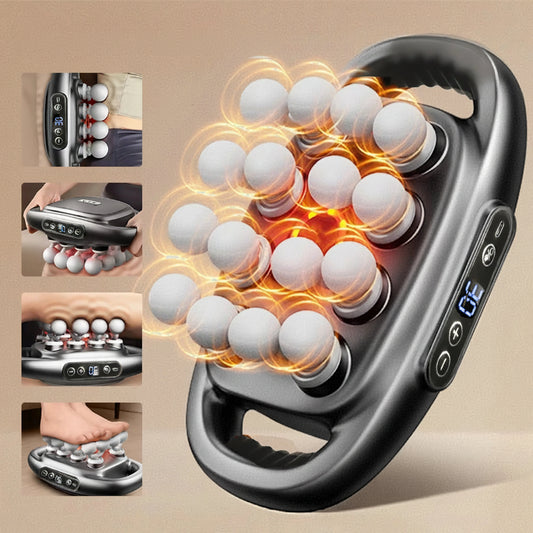 16-Head Deep Tissue Massager | Full Body Fascia Gun, 30 Speed Levels, Muscle Recovery Device