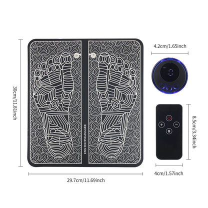EMS Foot Massager Mat for Circulation | TENS Foot Pain Relief System with 6 Modes & 9 Intensity Levels