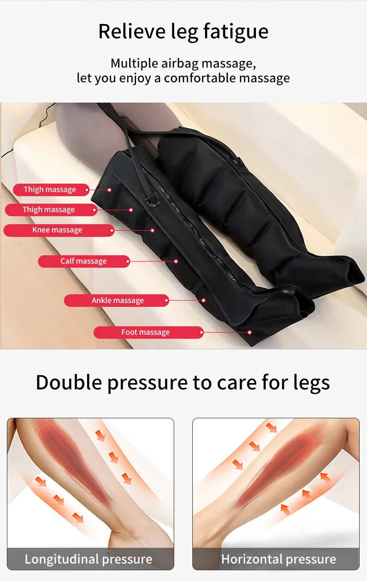 Air Compression Leg Massager | Foot and Calf Massager Boots | Leg Massage Device with Adjustable Pressure
