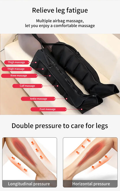 Air Compression Leg Massager | Foot and Calf Massager Boots | Leg Massage Device with Adjustable Pressure