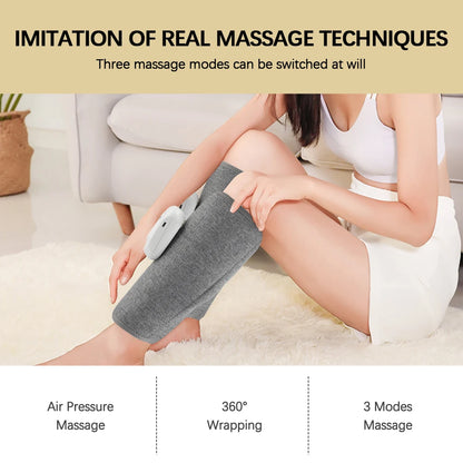 Air Compression Calf Massager | Wireless Leg & Arm Massager with 3 Modes, 1800mAh Battery | Improves Circulation & Muscle Recovery