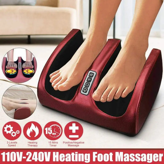 Shiatsu Foot Massager Machine with Heat | Foot Pain Relief & Circulation System with 12 Massage Nodes & Deep Kneading