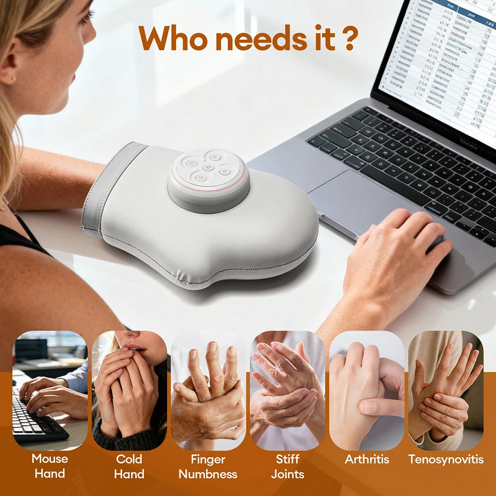 Electric Hand Massager with Air Pressure & Heat Therapy
