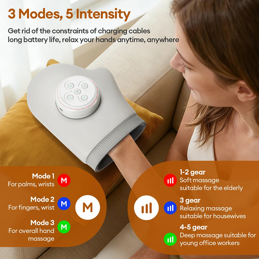 Electric Hand Massager with Air Pressure & Heat Therapy