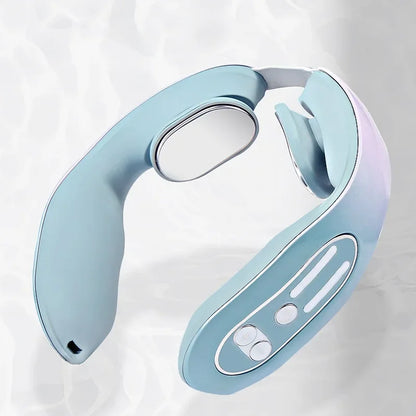 Wireless EMS Neck Massager with Heat | 12 Strength Levels, U-Shaped Design, Rechargeable | Portable Pain Relief for Neck & Shoulder Tension