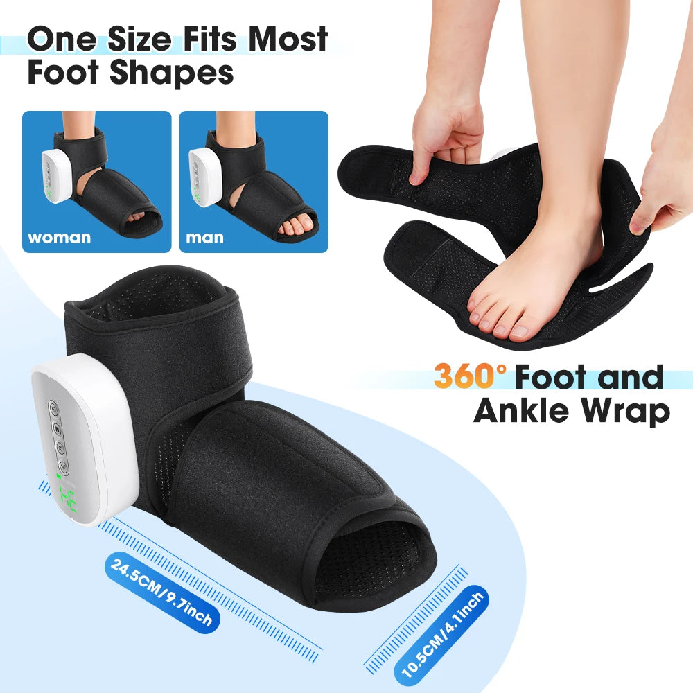 EMS Foot Massager Machine | TENS Foot Circulation Stimulator Pad, Adjustable Intensity