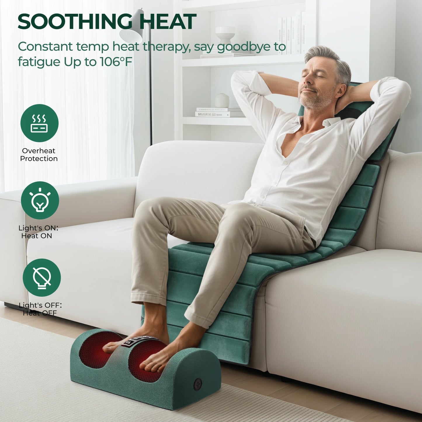 Full Body Massage Mat with Heat | 10 Motor Vibration Therapy Pad, 9 Speed Relaxation Mattress with Detachable Neck Pillow