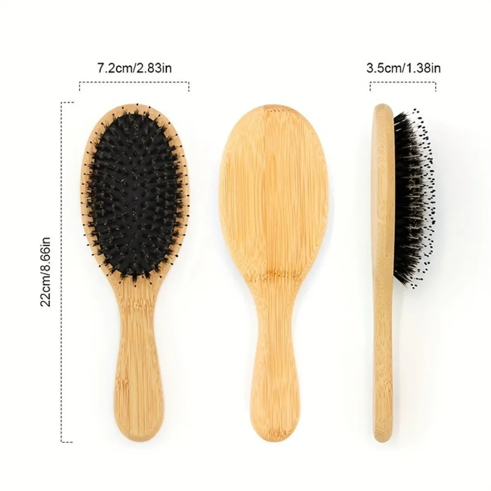 Natural Boar Bristle Hair Brush - vitaAsana