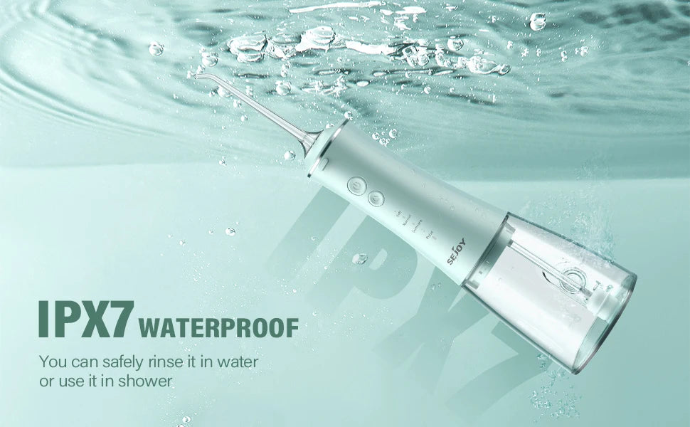 Cordless Water Flosser for Teeth 280ml | 4 Modes, 6 Jets, USB Rechargeable Oral Irrigator | Portable Dental Cleaner for Travel & Home Use