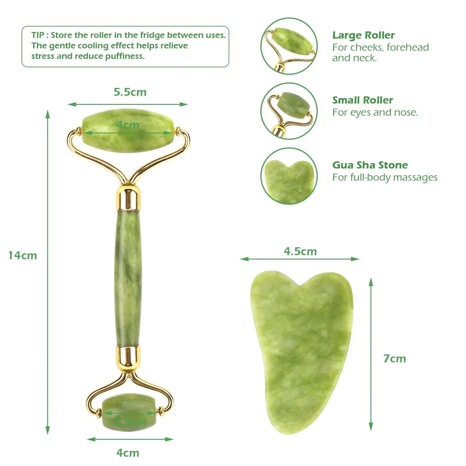 Jade Roller & Gua Sha Set - vitaAsana