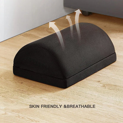 Ergonomic Memory Foam Foot Rest | Adjustable Under Desk Foot Stool for Posture & Comfort