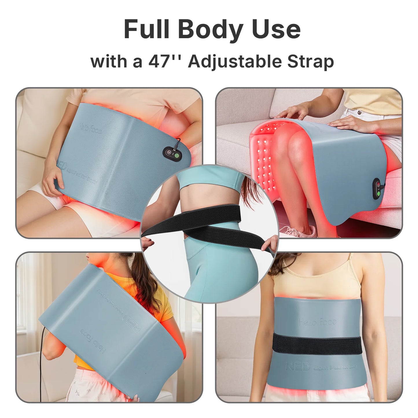 Red Light Therapy Mat 792 LEDs 660nm 850nm For Body