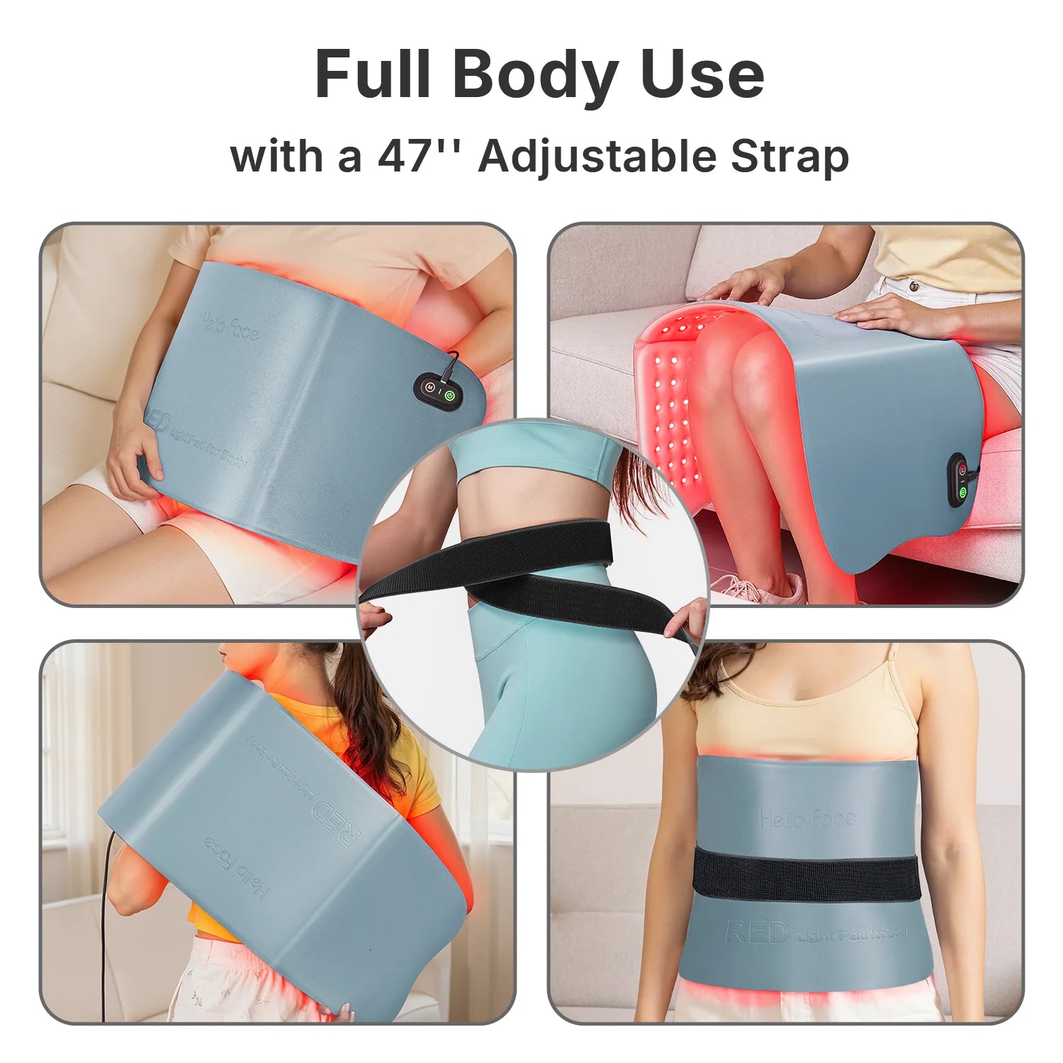 Red Light Therapy Mat 792 LEDs 660nm 850nm For Body