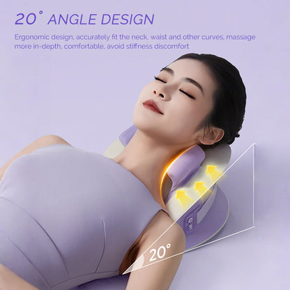 Neck and Shoulder Massager | Deep Kneading Massage Pillow with Heat | Ergonomic Back and Neck Massager