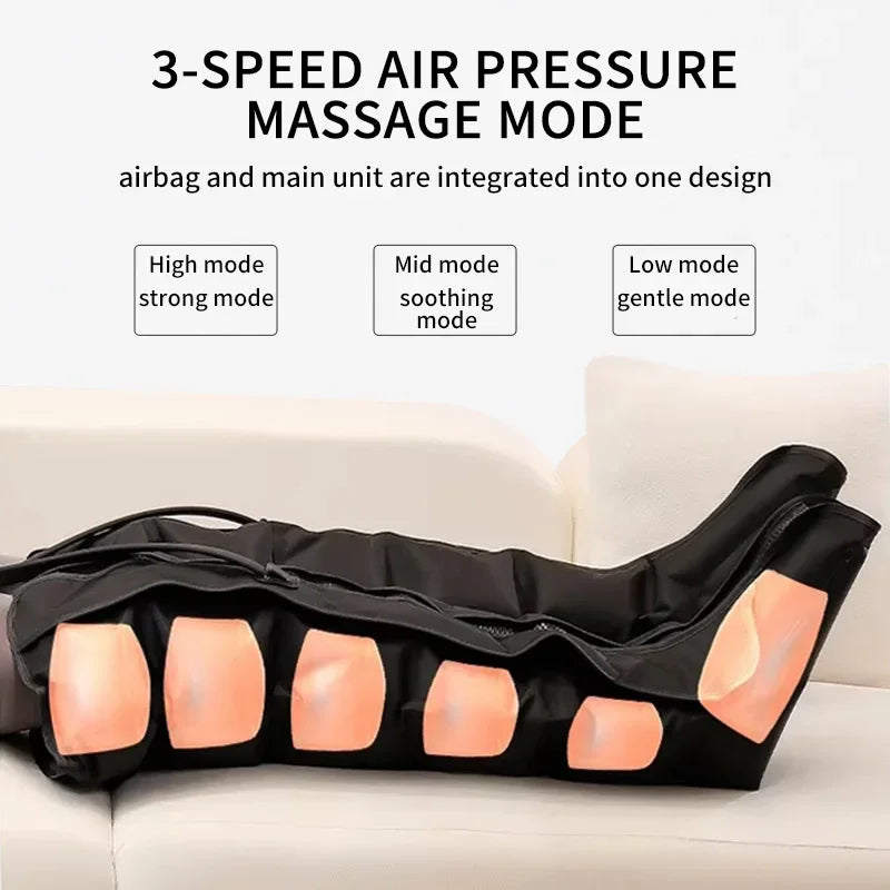 Air Compression Leg Massager | Foot and Calf Massager Boots | Leg Massage Device with Adjustable Pressure