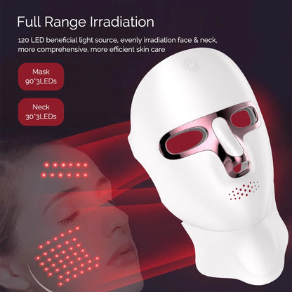 Wireless 7-Color LED Face & Neck Mask – Skin Care Device