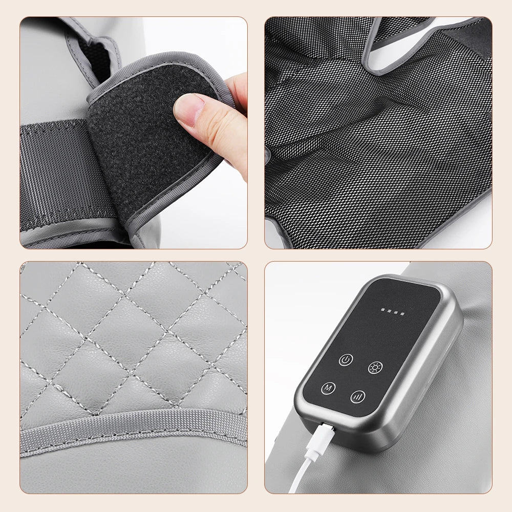 Calf & Knee Massager with Heat & Air Compression | Cordless Leg Wrap Massager, 3 Heat Levels, Muscle Relaxation & Circulation Support