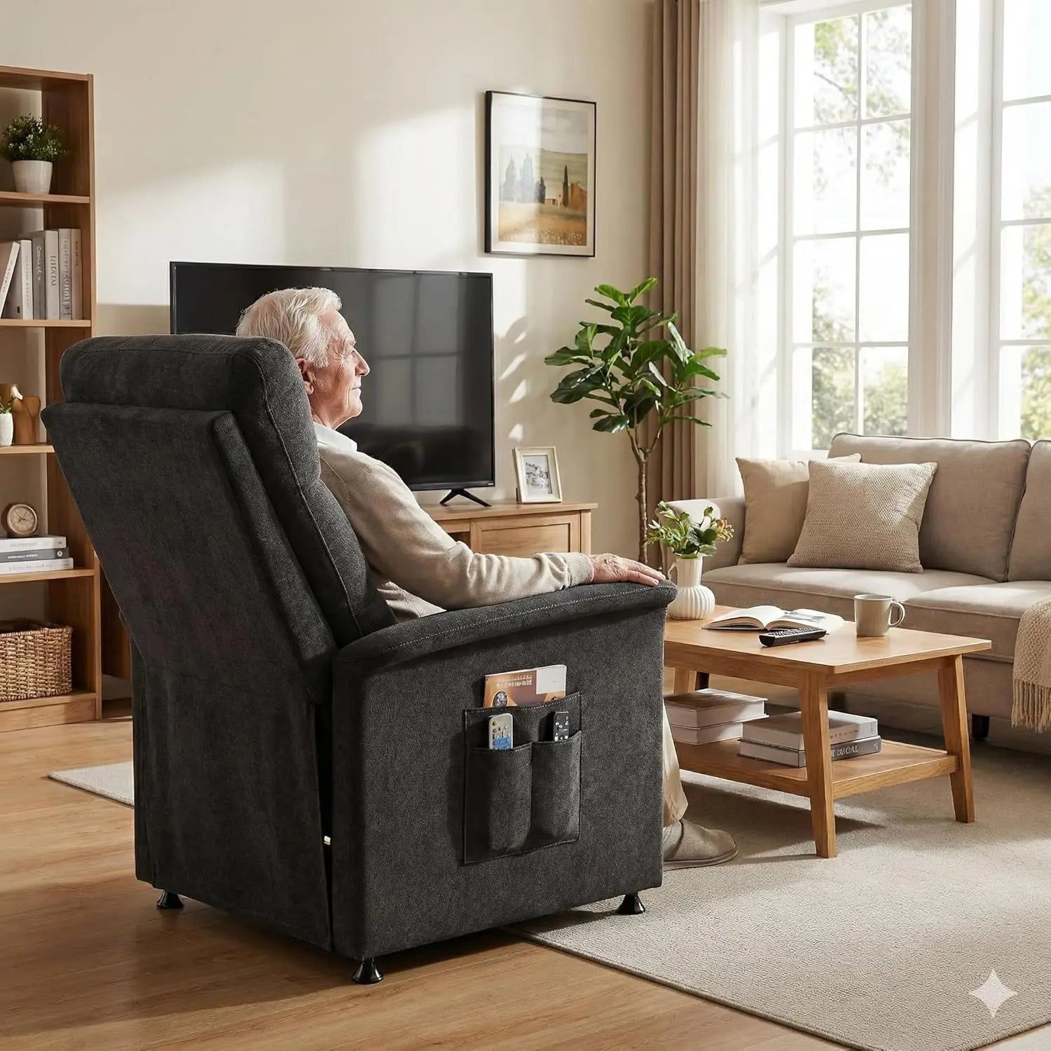 Power Massage Recliner Chair with Heat and Electric Tilt
