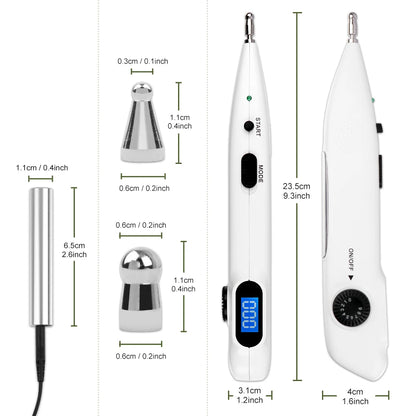 Electronic Acupuncture Pen | Needle-Free Meridian Massage with Pulse Therapy | Auto Acupoint Detection, 9 Intensity Levels, USB Rechargeable