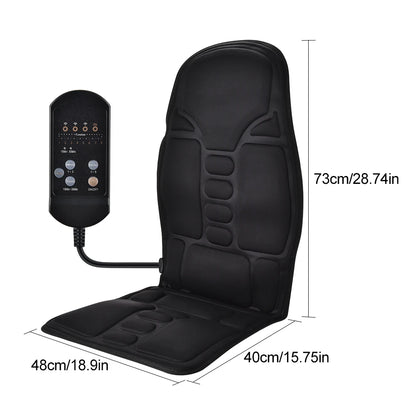Full-Body Massage Cushion | 7 Motors, Heat Therapy, 8 Modes, Car & Home Use
