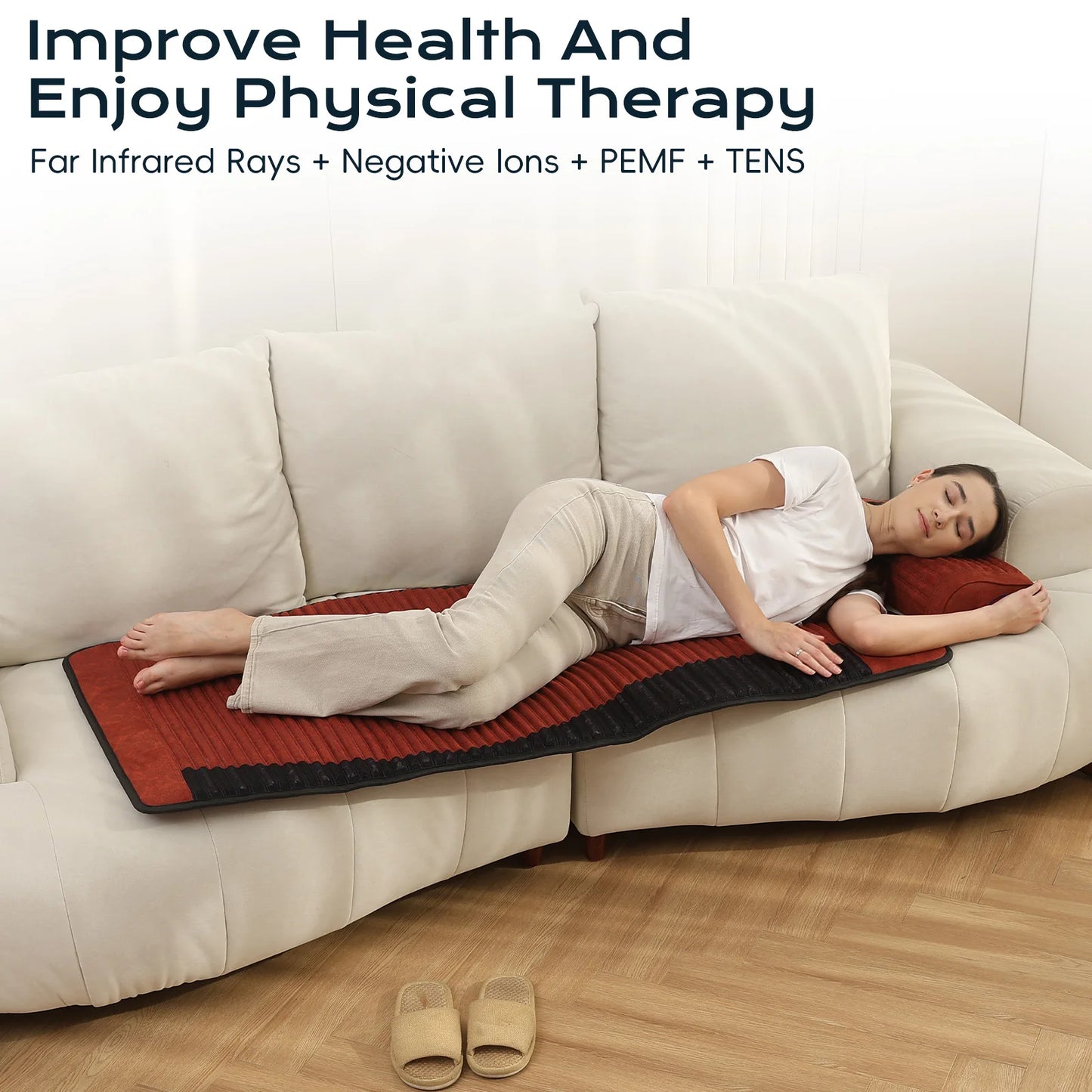 PEMF Infrared Therapy Mat | Amethyst, Jade, Tourmaline Heated Crystal Mattress