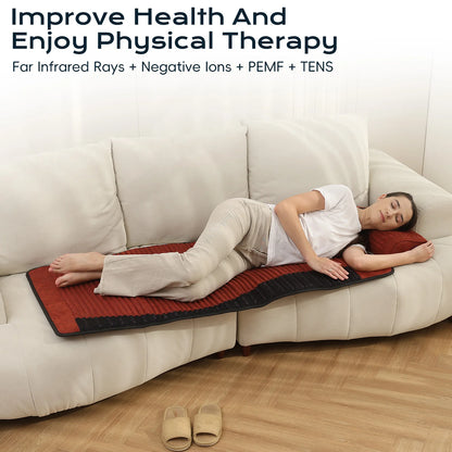 PEMF Infrared Therapy Mat | Amethyst, Jade, Tourmaline Heated Crystal Mattress