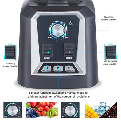 2200W Professional Blender – Low-Profile 2 L BPA-Free Tritan Jar | Kitchen Smoothie & Ice Crusher Food Mixer