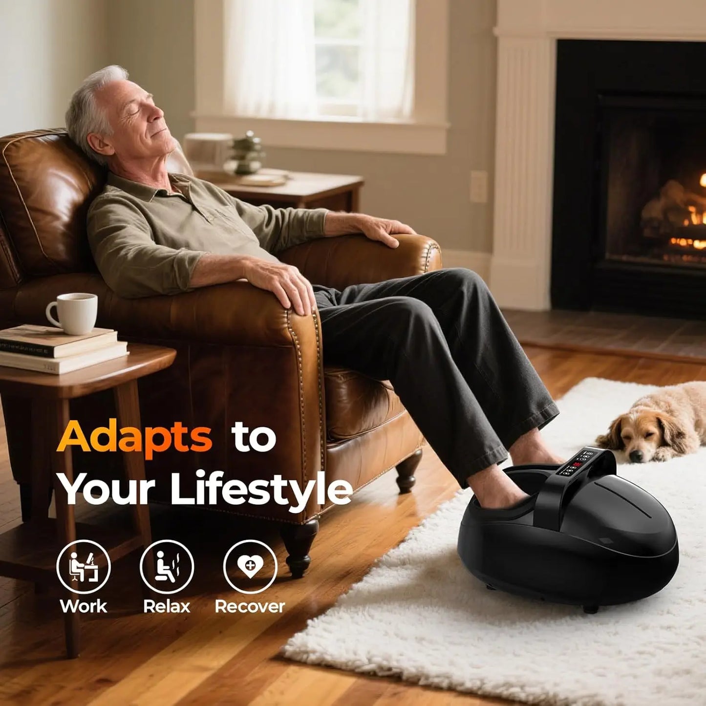 Shiatsu Foot Massager Machine | Foot Massager with Heat and Air Compression | Electric Foot Massage Device