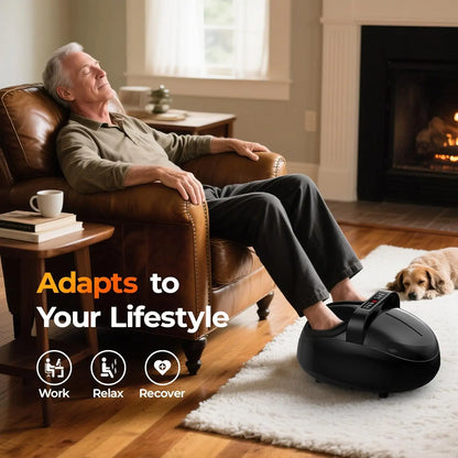 Shiatsu Foot Massager Machine | Foot Massager with Heat and Air Compression | Electric Foot Massage Device