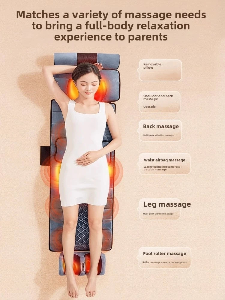 Full Body Massage Mat With 10-Zone Vibration & Heat