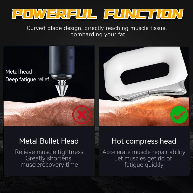 Electric Fascia Scraper Massager – Heated Vibration Tool