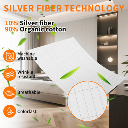 Organic Cotton Grounding Bed Sheet – Silver Fiber Conductive