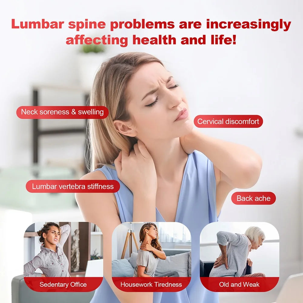 3D Kneading Massage Pillow | 20 Nodes, Heat Therapy, 4-Level Vibration & Full Spine Support