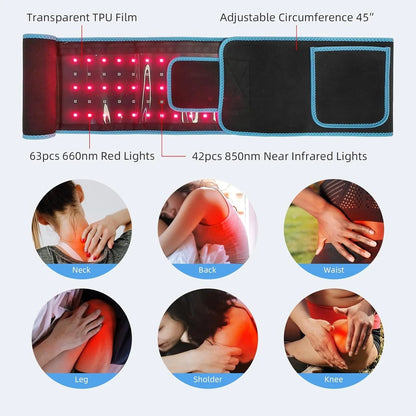 Red Light Therapy Waist Belt – 660nm & 850nm Pain Relief
