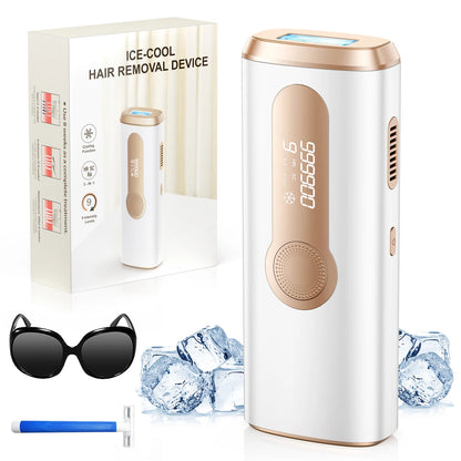 IPL Hair Removal Device | 999,900 Flashes, 8-Week Results, Auto-Glide Laser Epilator for Face, Body, Bikini – Painless & Safe Gold